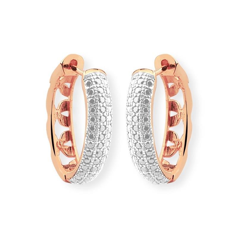 BRINCO ARGOLA CLICK OVAL COM PEDRAS DE ZIRCÔNIA