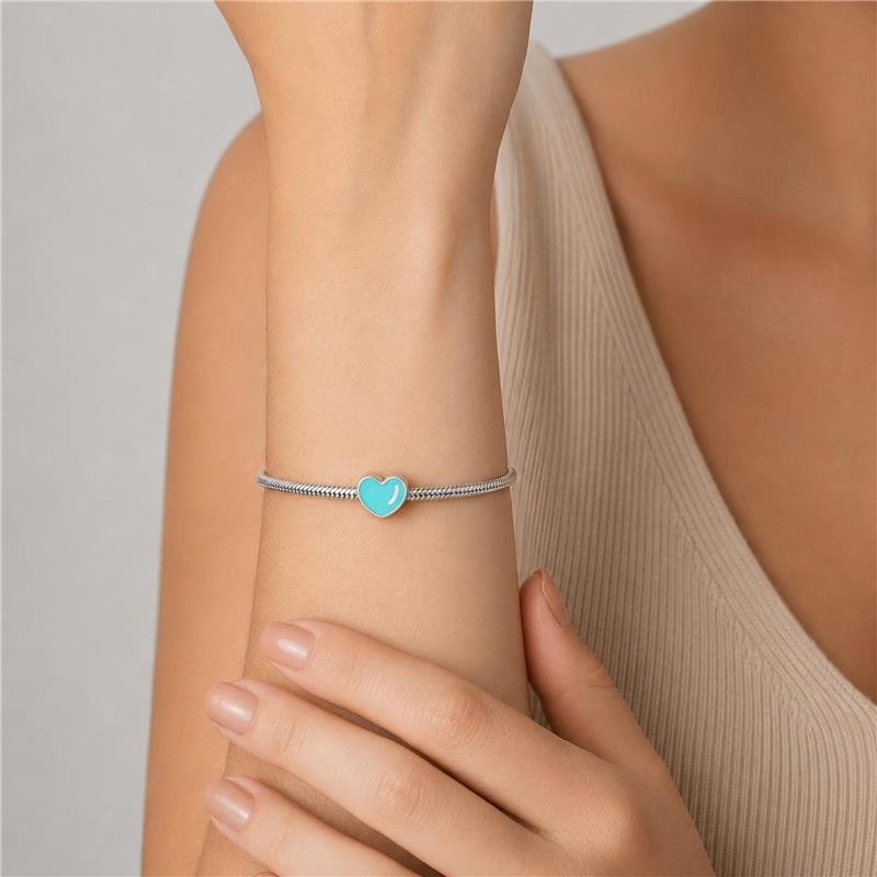 CHARM SEPARADOR CORAÇÃO RESINADO