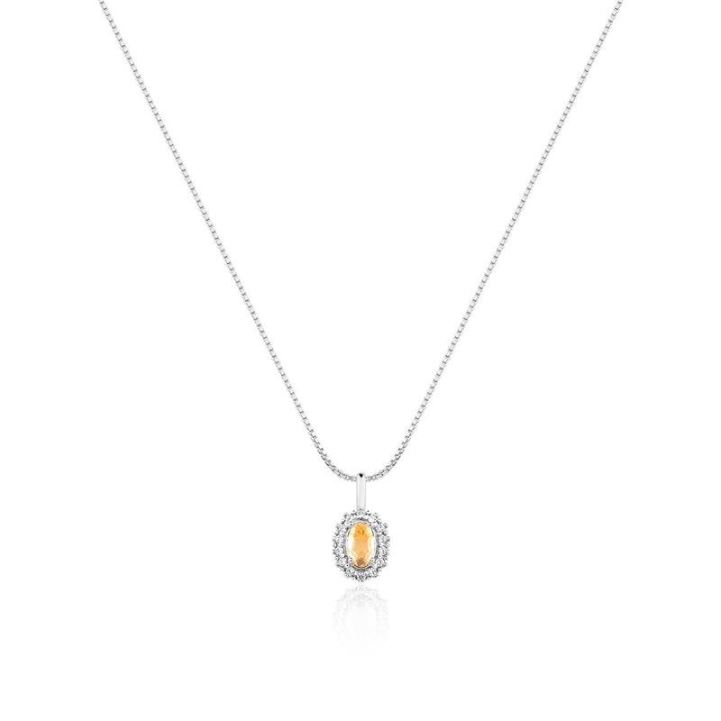 GARGANTILHA OVAL COROA COM PEDRAS