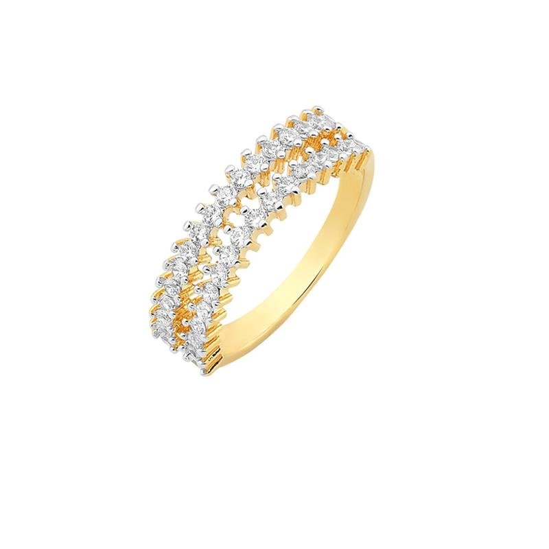 ANEL DUPLO COM PEDRAS DE ZIRCÔNIA