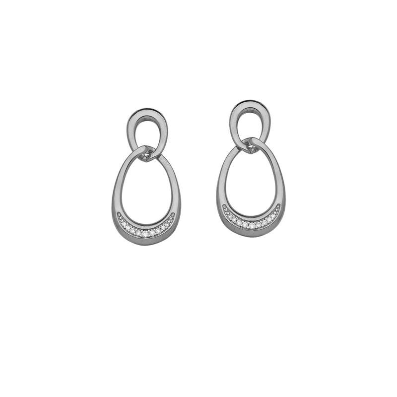 BRINCO OVAL COM PEDRAS DE ZIRCÔNIA