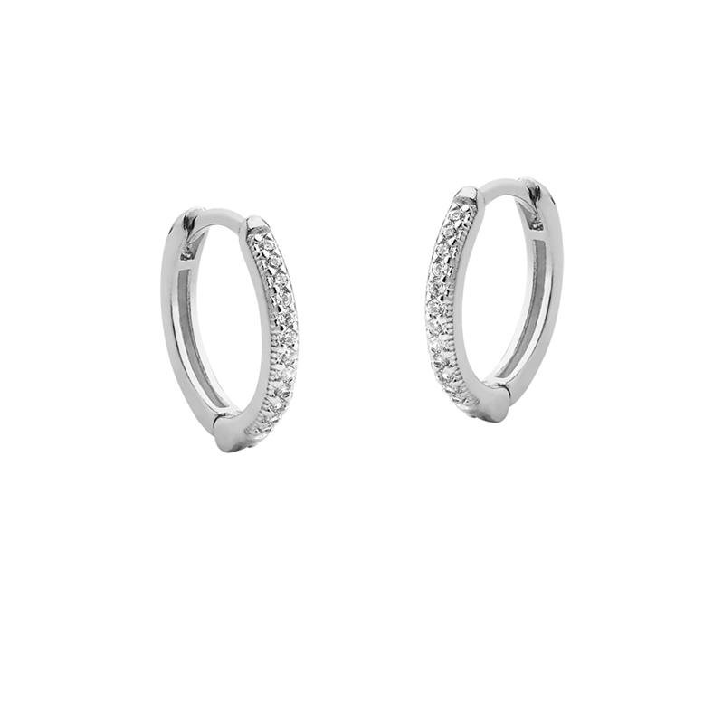 BRINCO ARGOLA CLICK GRANDE CRAVEJADA COM PEDRAS DE ZIRCÔNIA