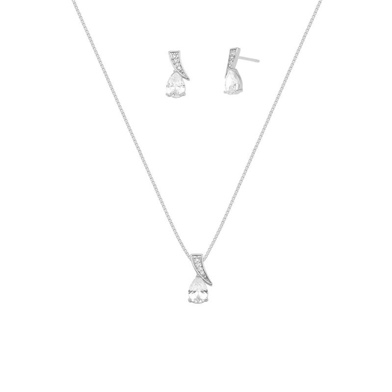 CONJUNTO GOTA COM PEDRAS DE ZIRCÔNIA