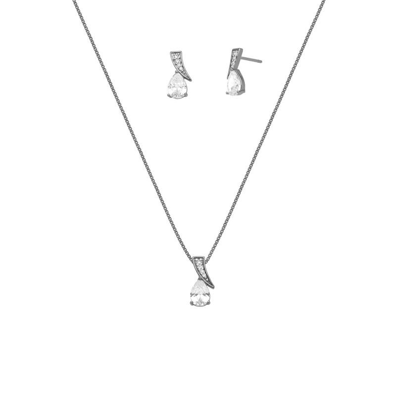 CONJUNTO GOTA COM PEDRAS DE ZIRCÔNIA