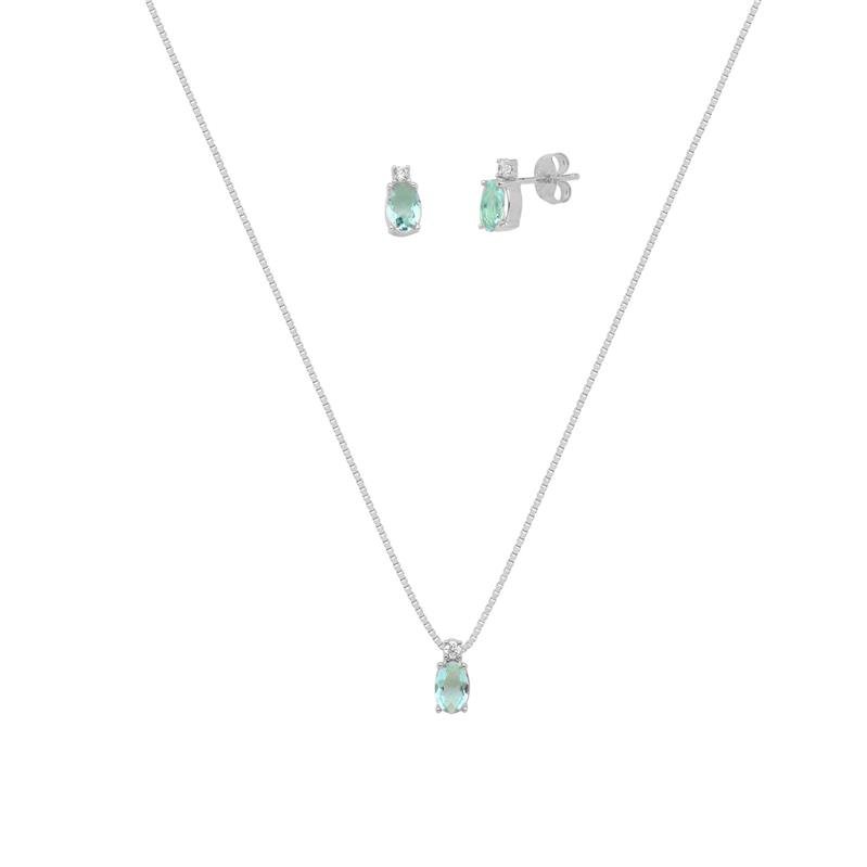 CONJUNTO PONTO DE LUZ E PEDRA OVAL 