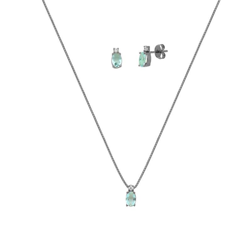 CONJUNTO PONTO DE LUZ E PEDRA OVAL 