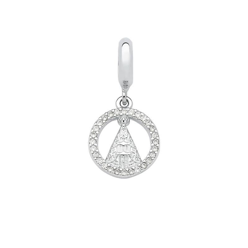 CHARM PENDENTE NOSSA SENHORA APARECIDA COM PEDRAS DE ZIRCÔNIA