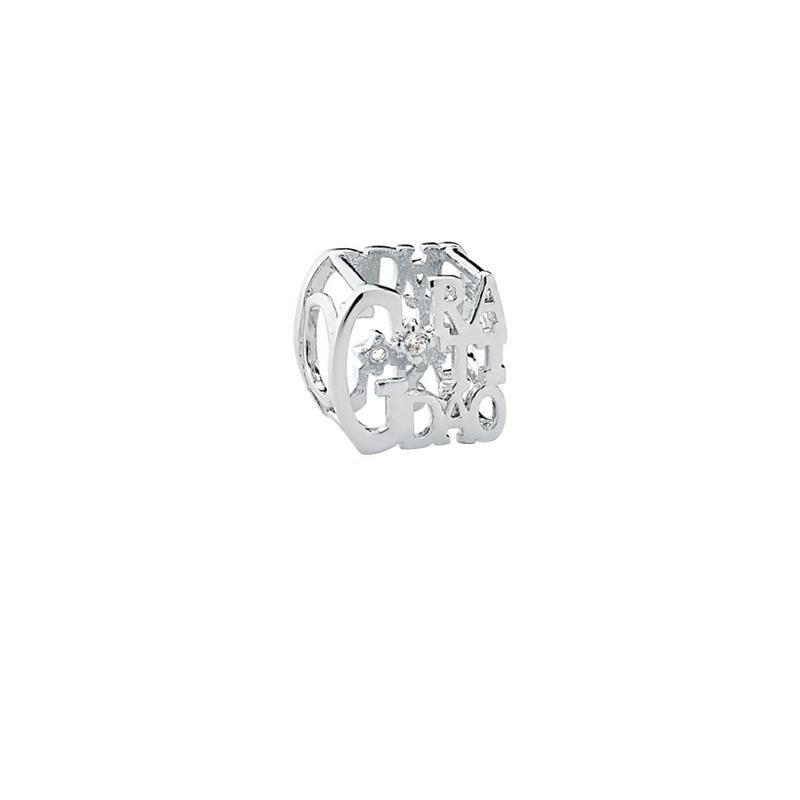 CHARM SEPARADOR GRATIDÃO COM PEDRA DE ZIRCÔNIA