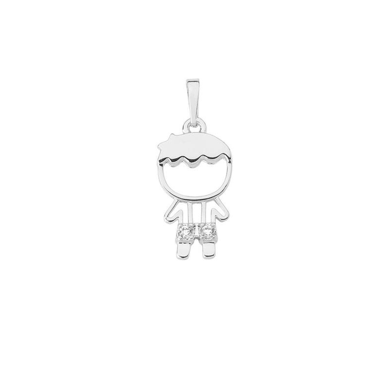 PINGENTE MENINO COM PEDRAS DE ZIRCÔNIA