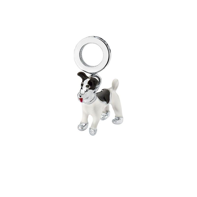 CHARM PENDENTE CACHORRO VIRA LATA COM DETALHES EM RESINA