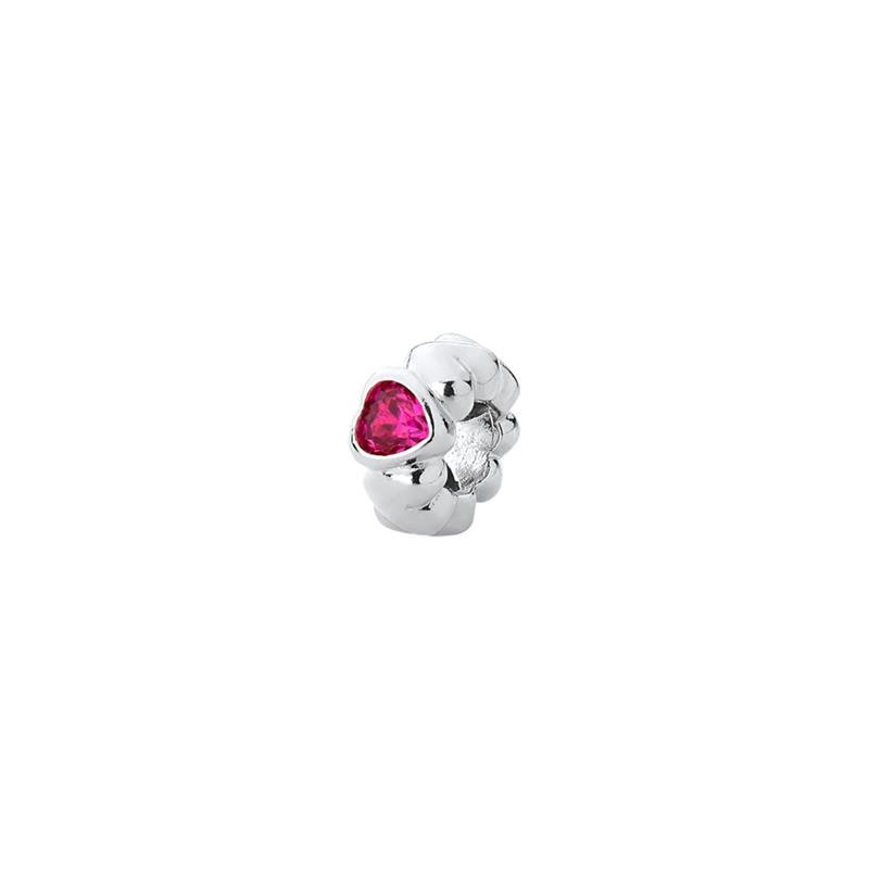 CHARM SEPARADOR CORAÇÕES COM PEDRAS DE ZIRCÔNIA