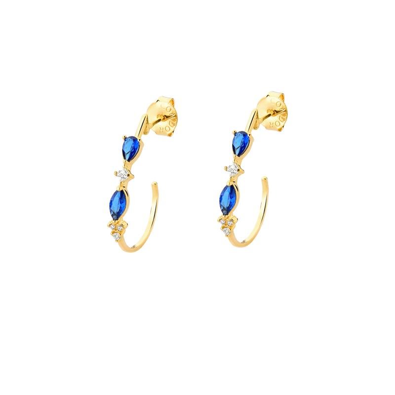 BRINCO ARGOLA COM PEDRAS DE ZIRCÔNIA