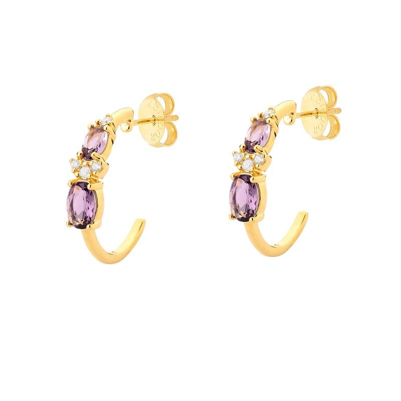 BRINCO ARGOLA PEDRAS OVAIS E REDONDAS 