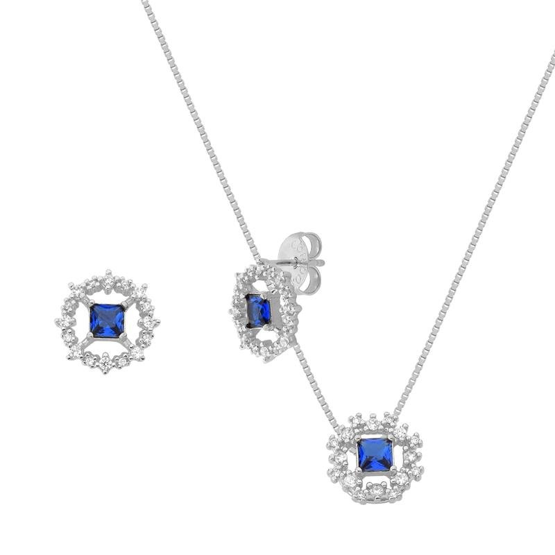 CONJUNTO CARRÊ COM PEDRAS DE ZIRCÔNIA