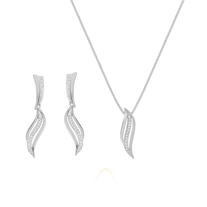 CONJUNTO LINEAR COM PEDRAS DE ZIRCÔNIA