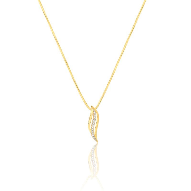 GARGANTILHA LINEAR COM PEDRAS DE ZIRCÔNIA