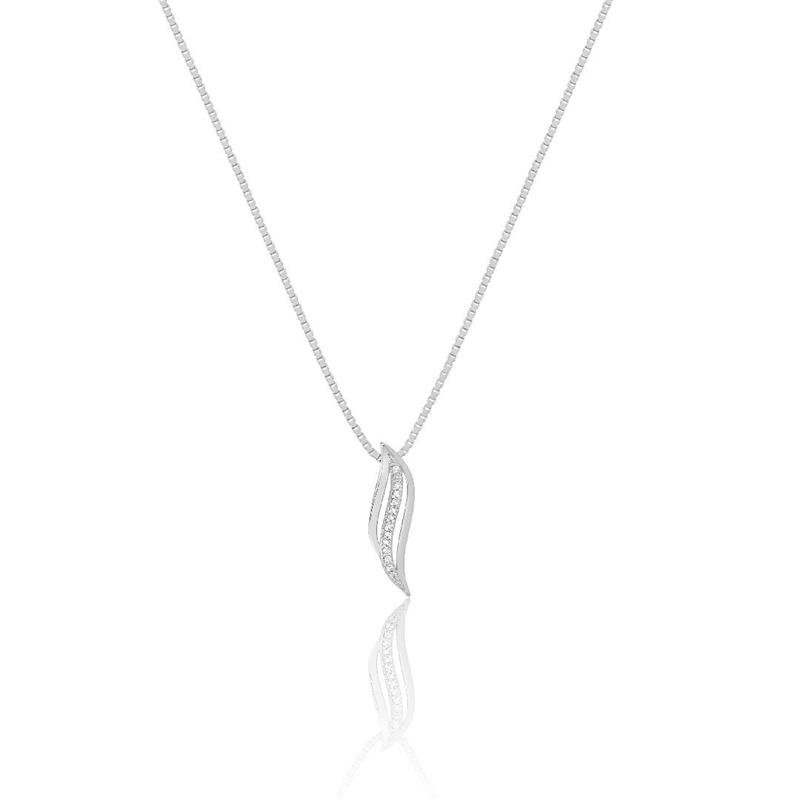 GARGANTILHA LINEAR COM PEDRAS DE ZIRCÔNIA