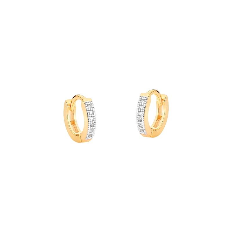 BRINCO ARGOLA CLICK PEQUENO COM PEDRAS