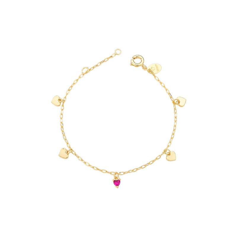 PULSEIRA ARCO CORAÇÃO COM PEDRA DE ZIRCÔNIA