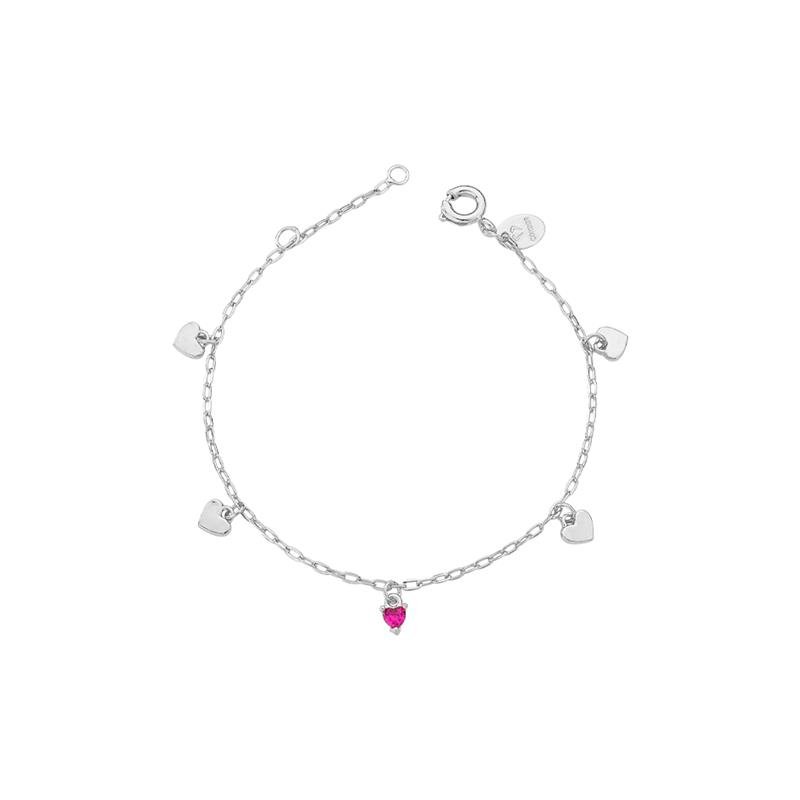 PULSEIRA ARCO CORAÇÃO COM PEDRA DE ZIRCÔNIA