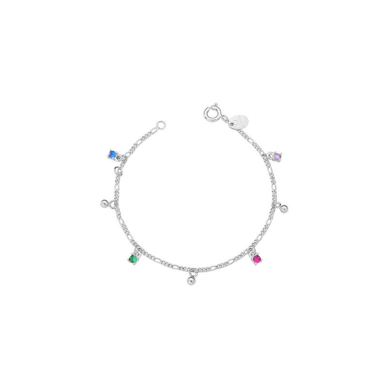 PULSEIRA TREVO BOLINHAS E PEDRAS DE ZIRCÔNIA