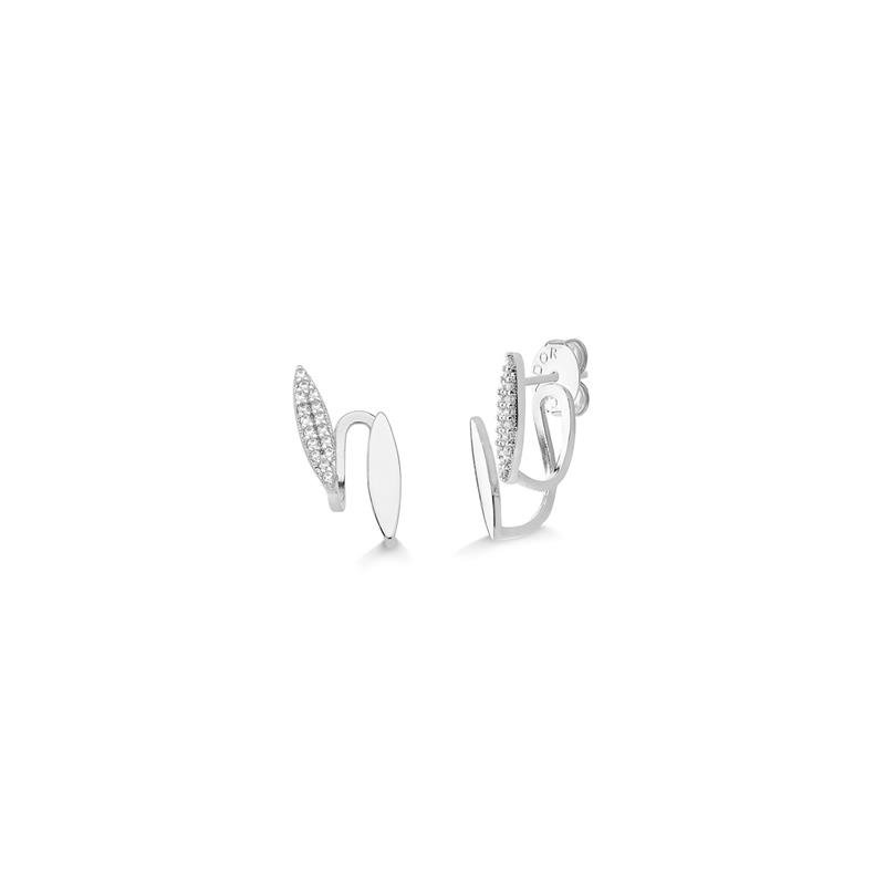 BRINCO FOLHAS LISA E CRAVEJADA