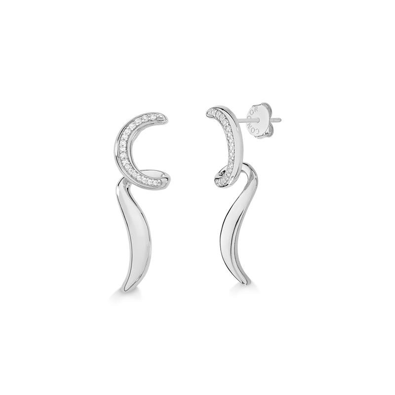BRINCO CURVAS COM PEDRAS DE ZIRCÔNIA