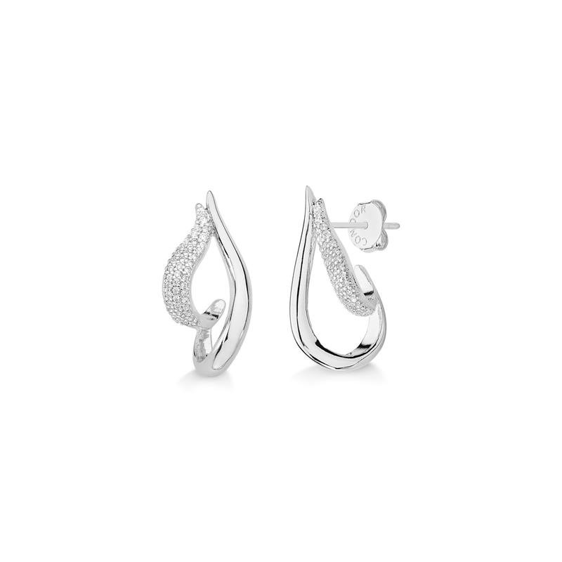 BRINCO CURVAS COM PEDRAS DE ZIRCÔNIA