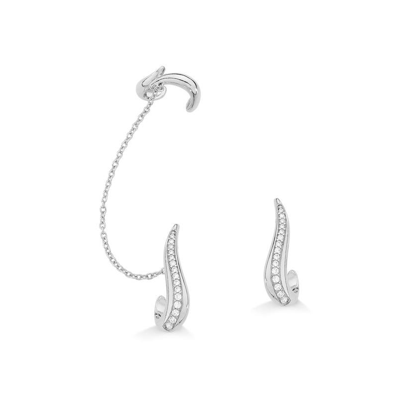 CONJUNTO BRINCO CRAVAÇÃO DEGRADÊ E PIERCING