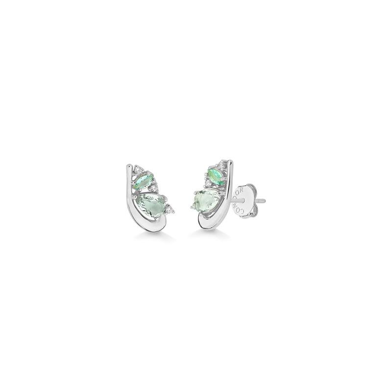 BRINCO EAR CUFF CURVAS COM PEDRAS