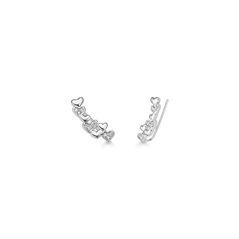 BRINCO EAR CUFF CORAÇÕES