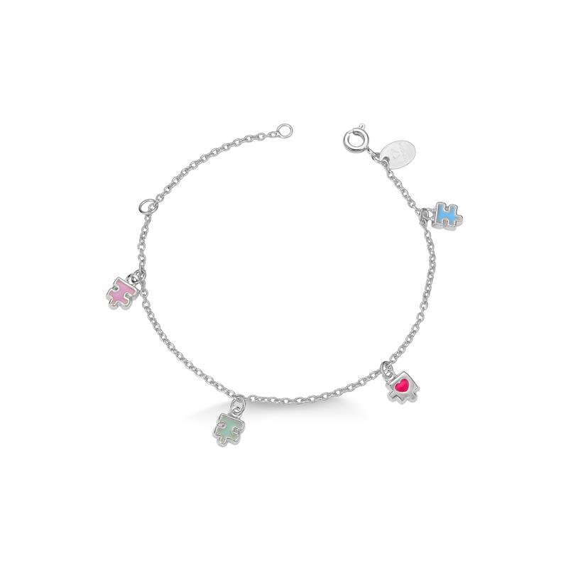 PULSEIRA QUEBRA-CABEÇA COM DETALHES EM RESINA