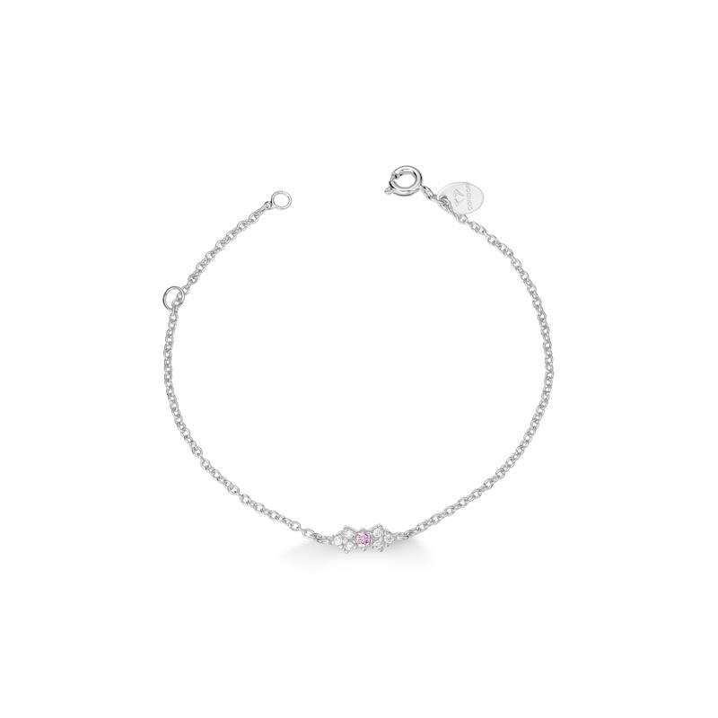 PULSEIRA PONTO DE LUZ TREVO COM DETALHES EM RÓDIO
