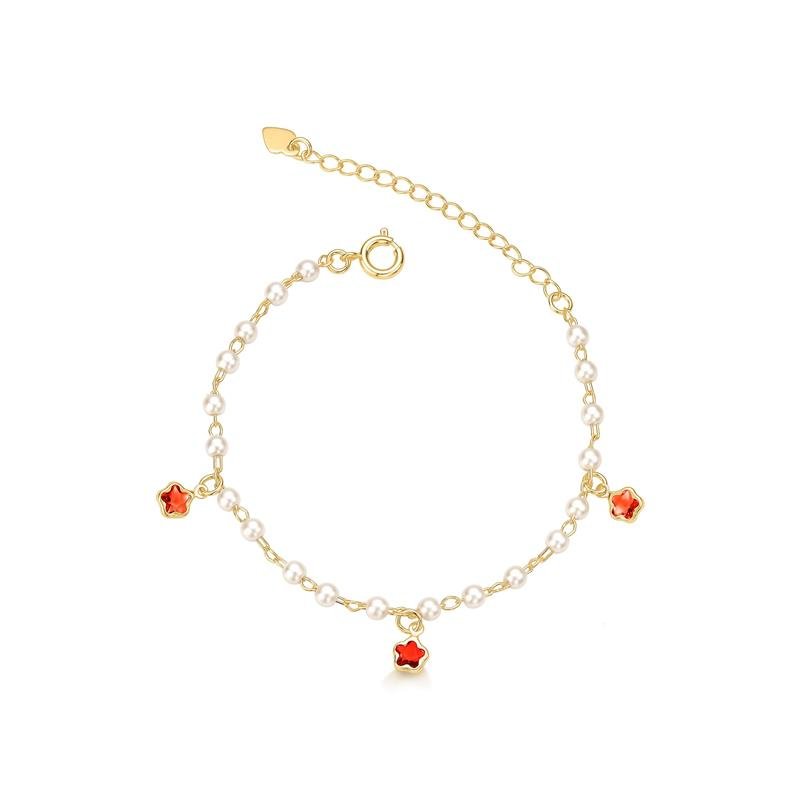 PULSEIRA INFANTIL PÉROLAS E ESTRELAS