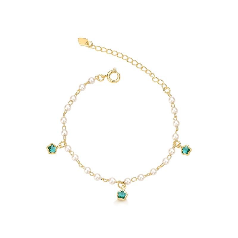 PULSEIRA INFANTIL PÉROLAS E ESTRELAS