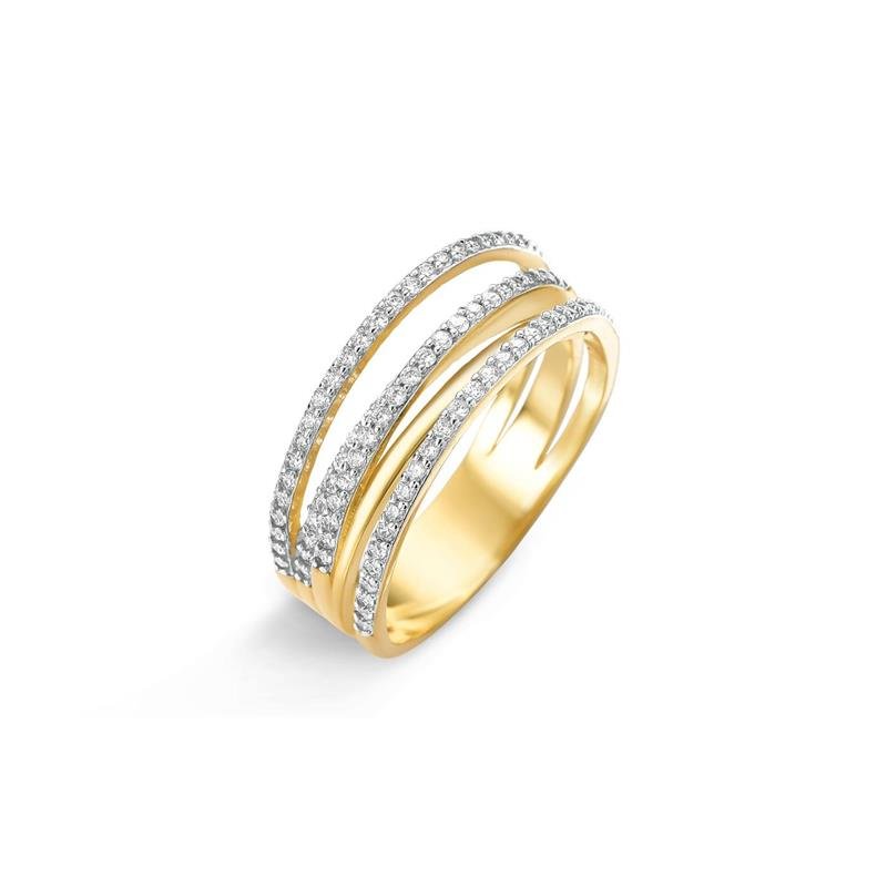 ANEL TRÊS LINHAS CRAVEJADAS 