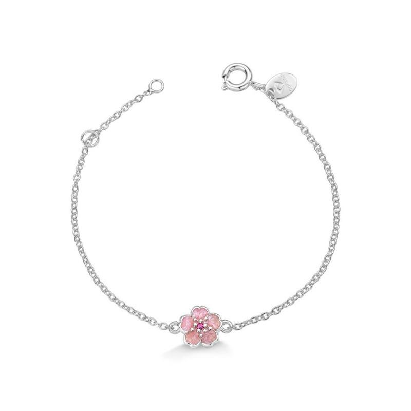 PULSEIRA FLOR COM RESINA PINK STAR