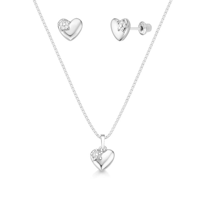 CONJUNTO CORAÇÃO COM ESTRELA PINK STAR